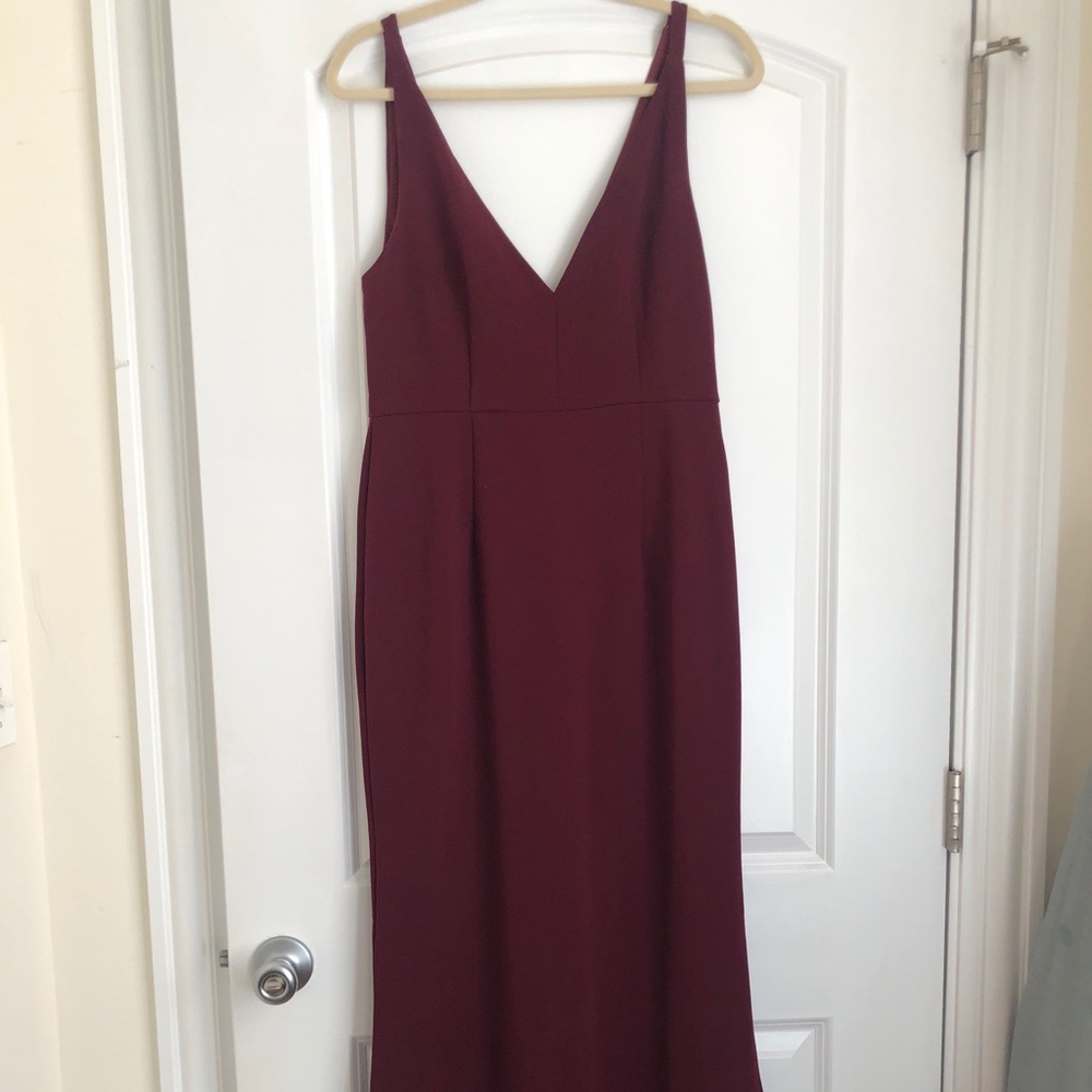 Lulu’s Melora Plum/ Purple Gown— hemmed!